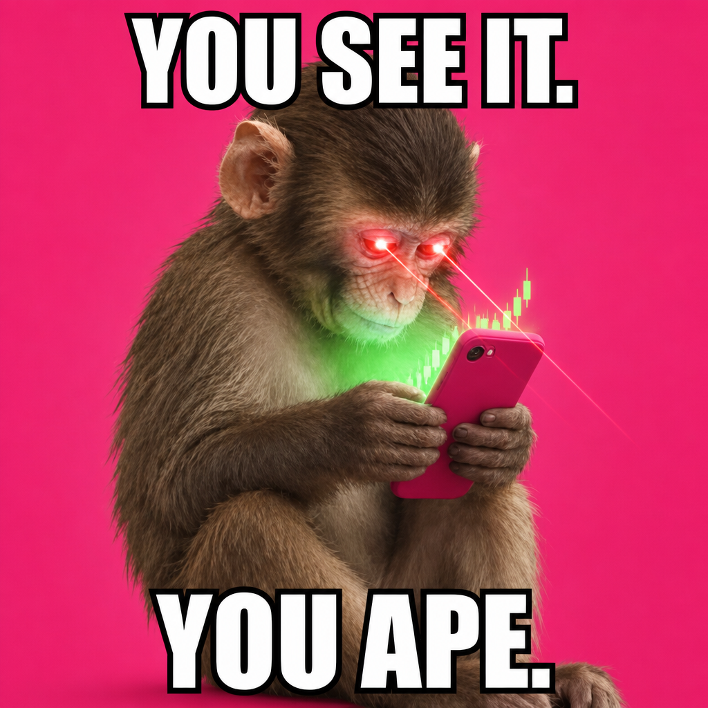pinkapeonfone meme — you see it, you ape